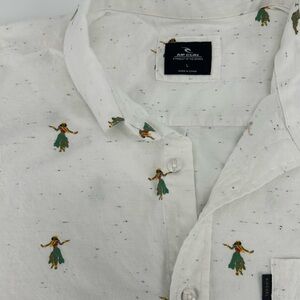Rip Curl White Shirt with Hula Dancer